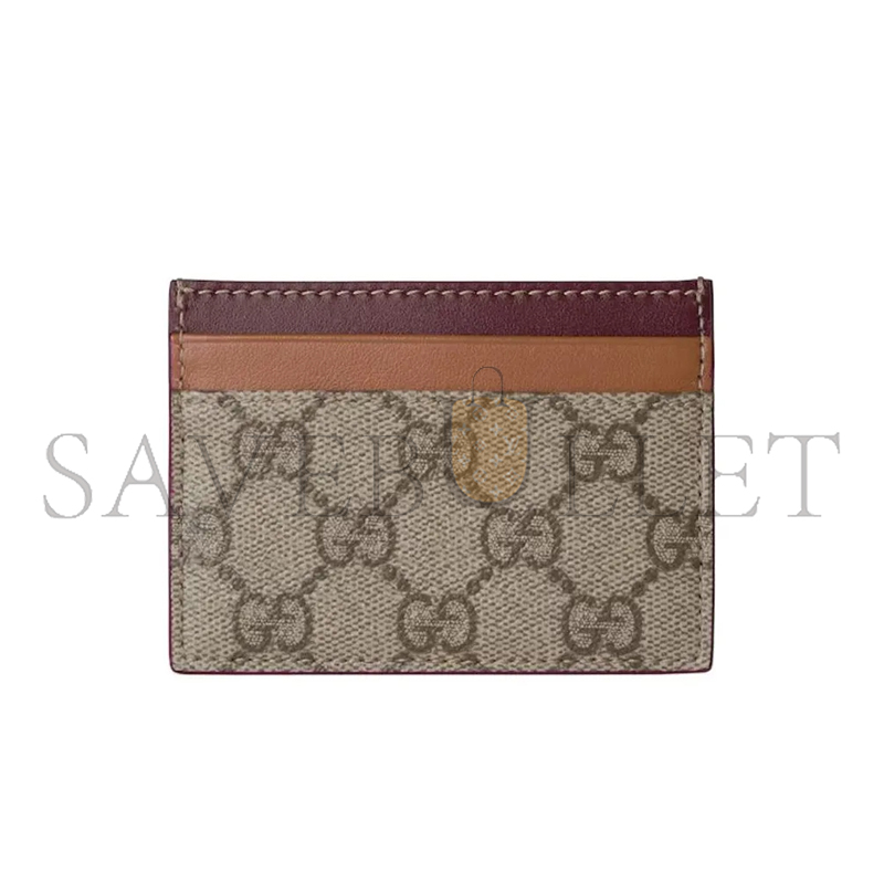 GUCCI BI-COLOR GG CARD CASE WITH DOG DETAIL 818769 (10*7cm) GUCCI BI-COLOR GG CARD CASE WITH DOG DETAIL 818769 (10*7cm)